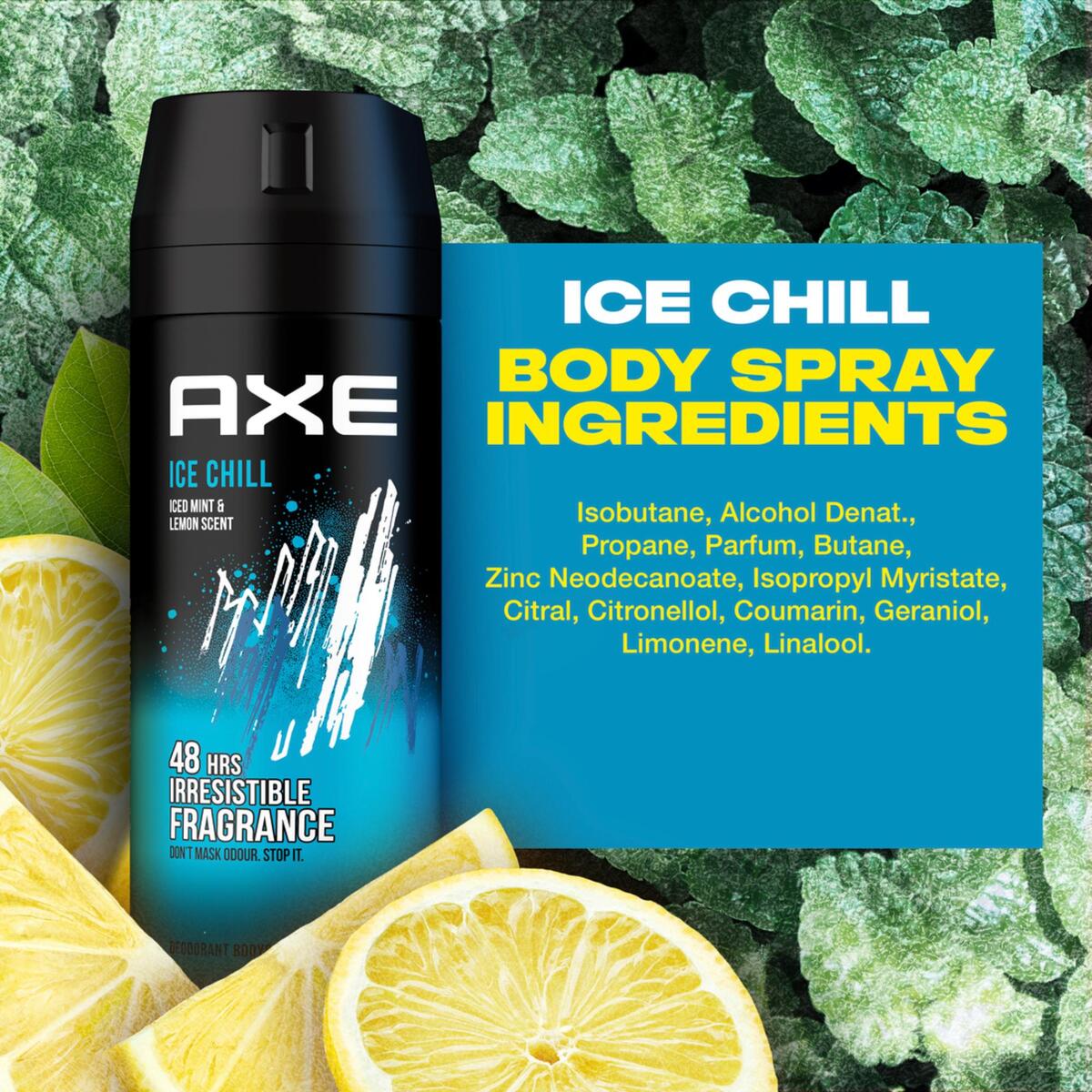 بخاخ مزيل العرق آيس چيلي من اكس Axe Ice Chil للرجال 150 مل - الصورة 2