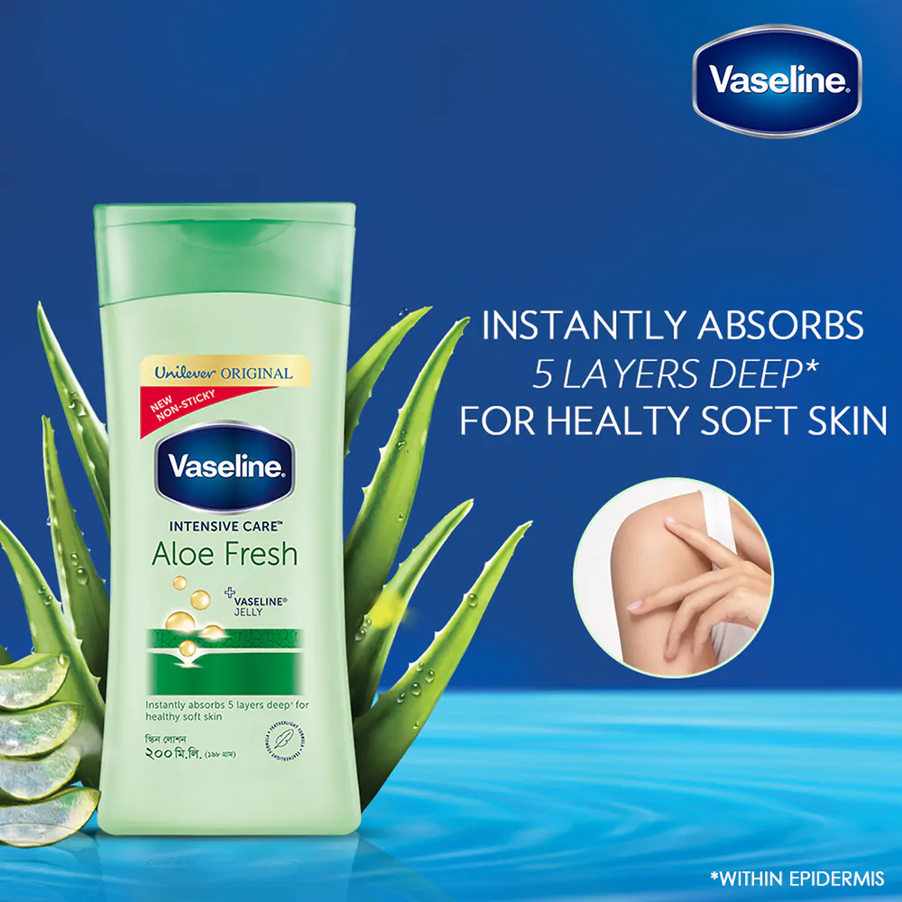 فازلين بودي لوشن للجسم بالالوفيرا للبشرة الجافة400مل | Vaseline body lotion Aloe Soothe - الصورة 2