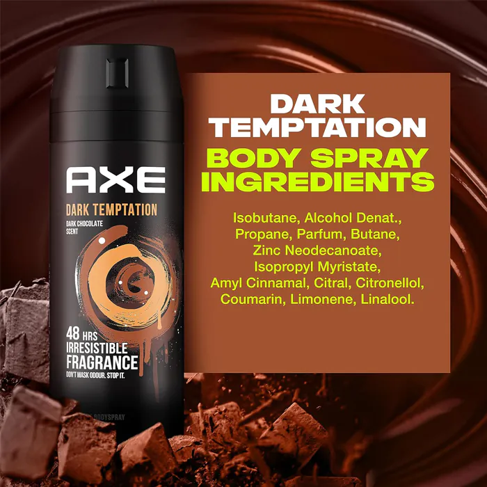 بخاخ مزيل العرق دارك تمبتيشن من اكس Axe Dark Temptation للرجال 150 مل - الصورة 2