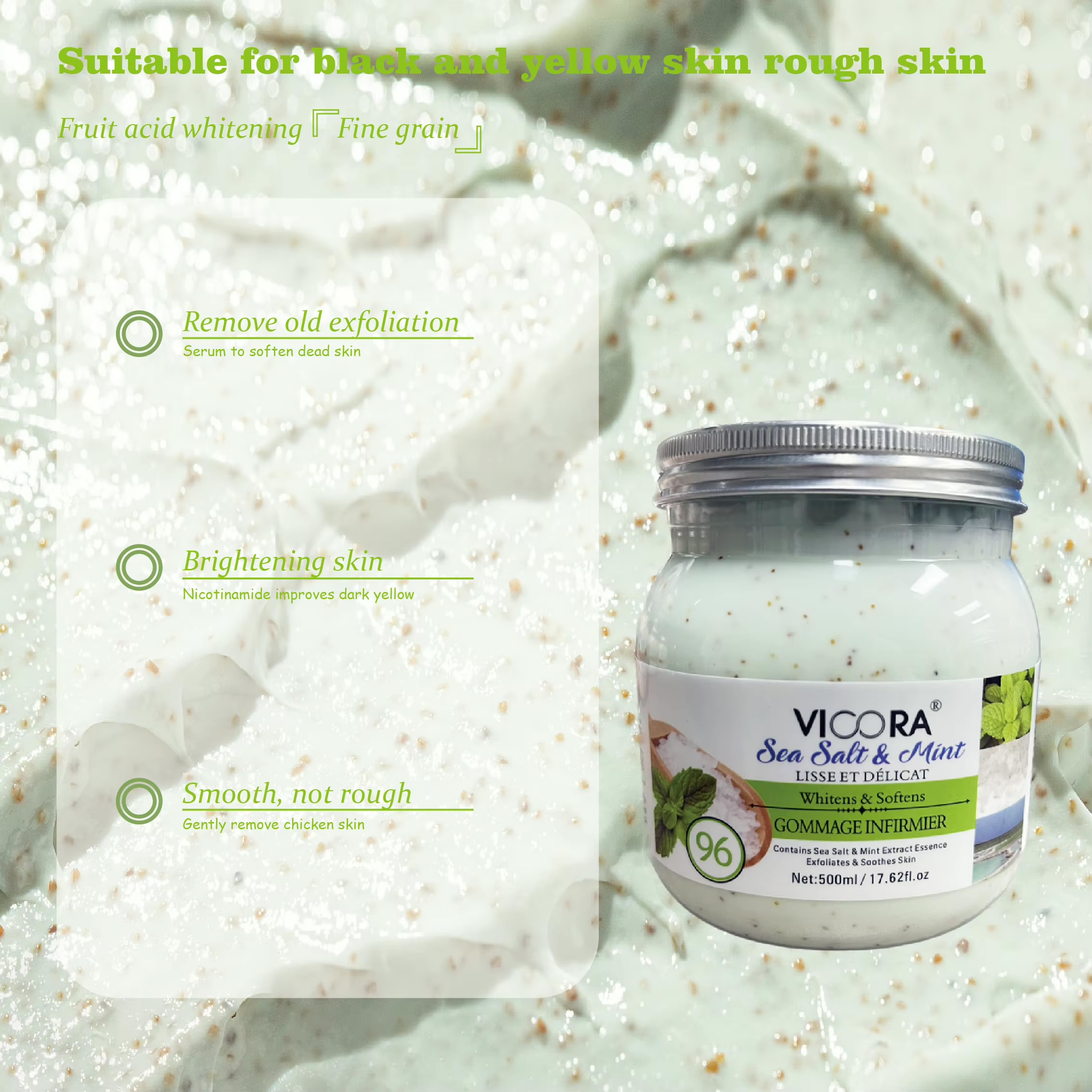 مقشر الملح والنعناع Sea Salt & Mint Scrub 500 ml - الصورة 2