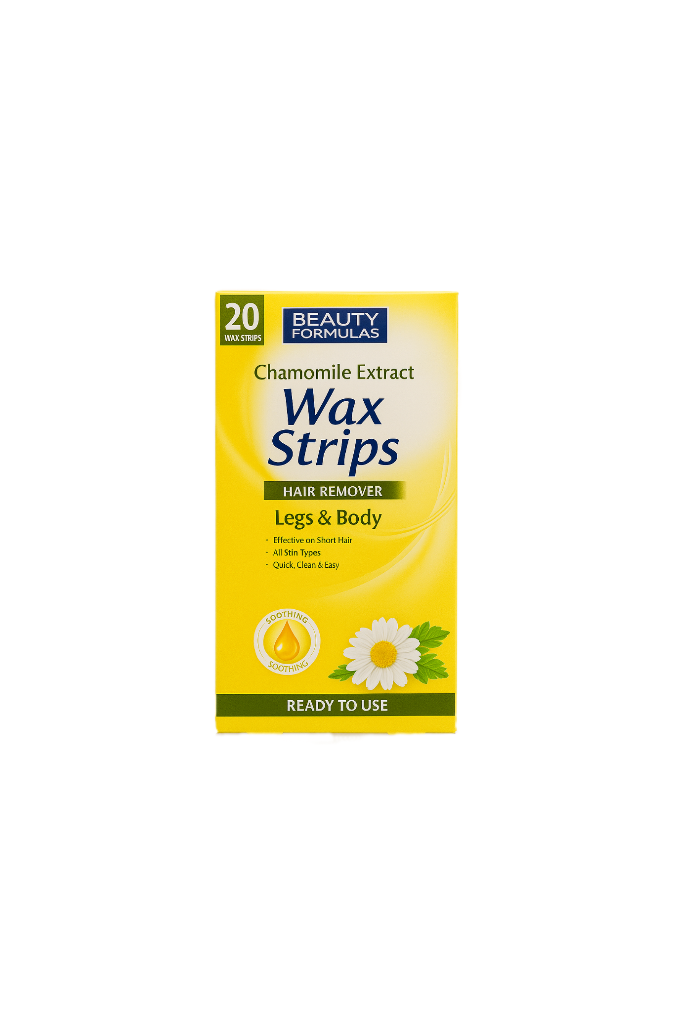 شرائح شمع بيوتي فورمولا لإزالة الشعر بزيت الأرغان – للساقين والجسم Beauty Formulas Argan Oil Wax Strips – Legs & Body