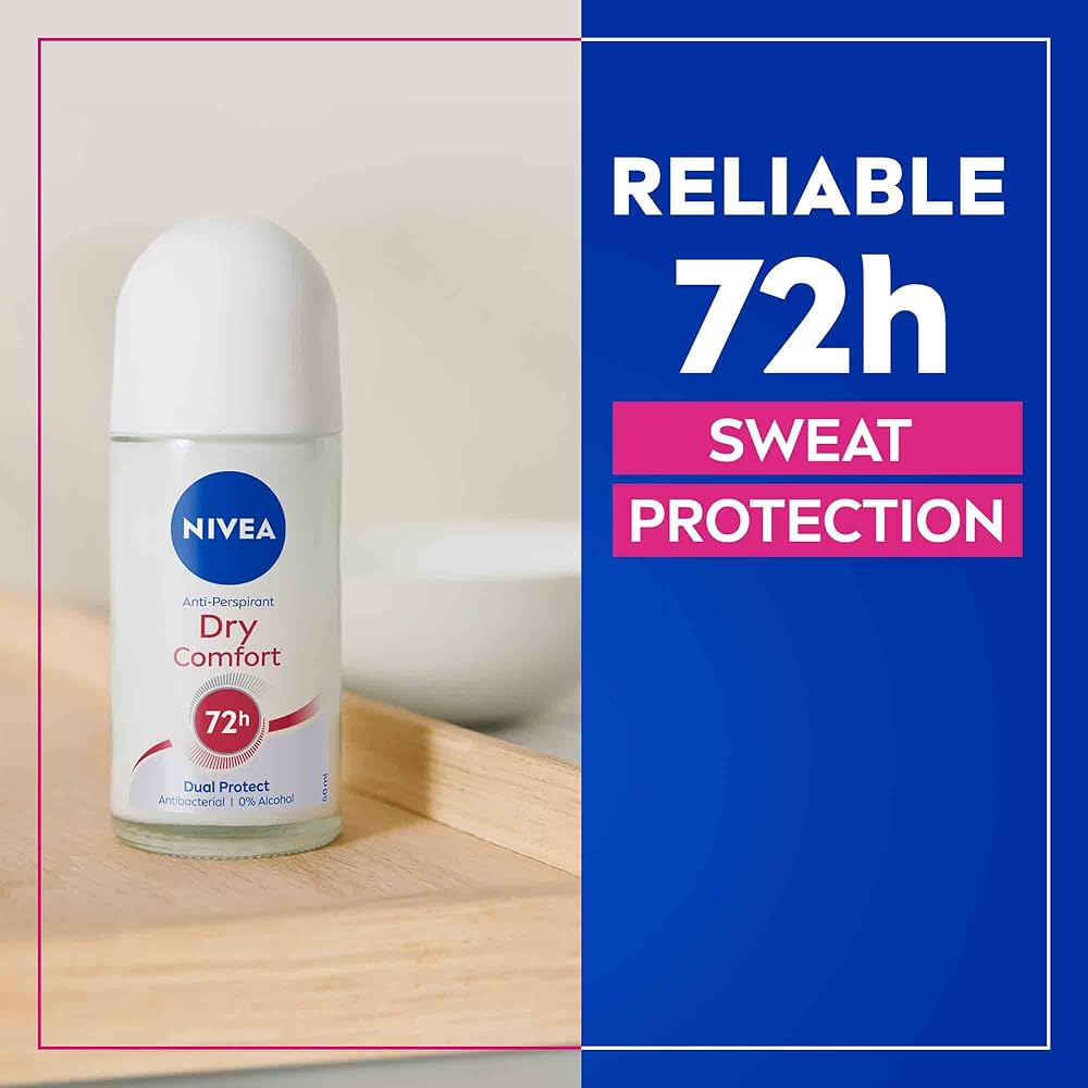 نيفيا رول اون مزيل عرق ادراي كومفورت NIVEA Dry Comfort للنساء 50 مل - الصورة 2