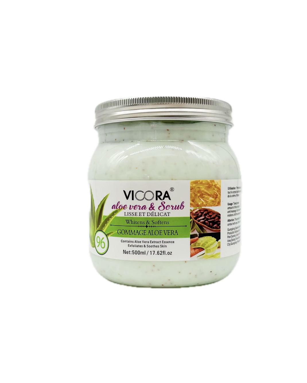 مقشر الألوفيرا المبيض Whitening Aloe Vera Scrub 500 ml