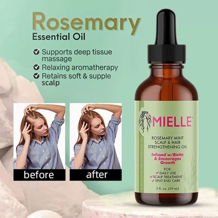 ميل سيروم لفروة الشعر بخلاصة الروز ميري | MIELLE Rosemary Mint - الصورة 2