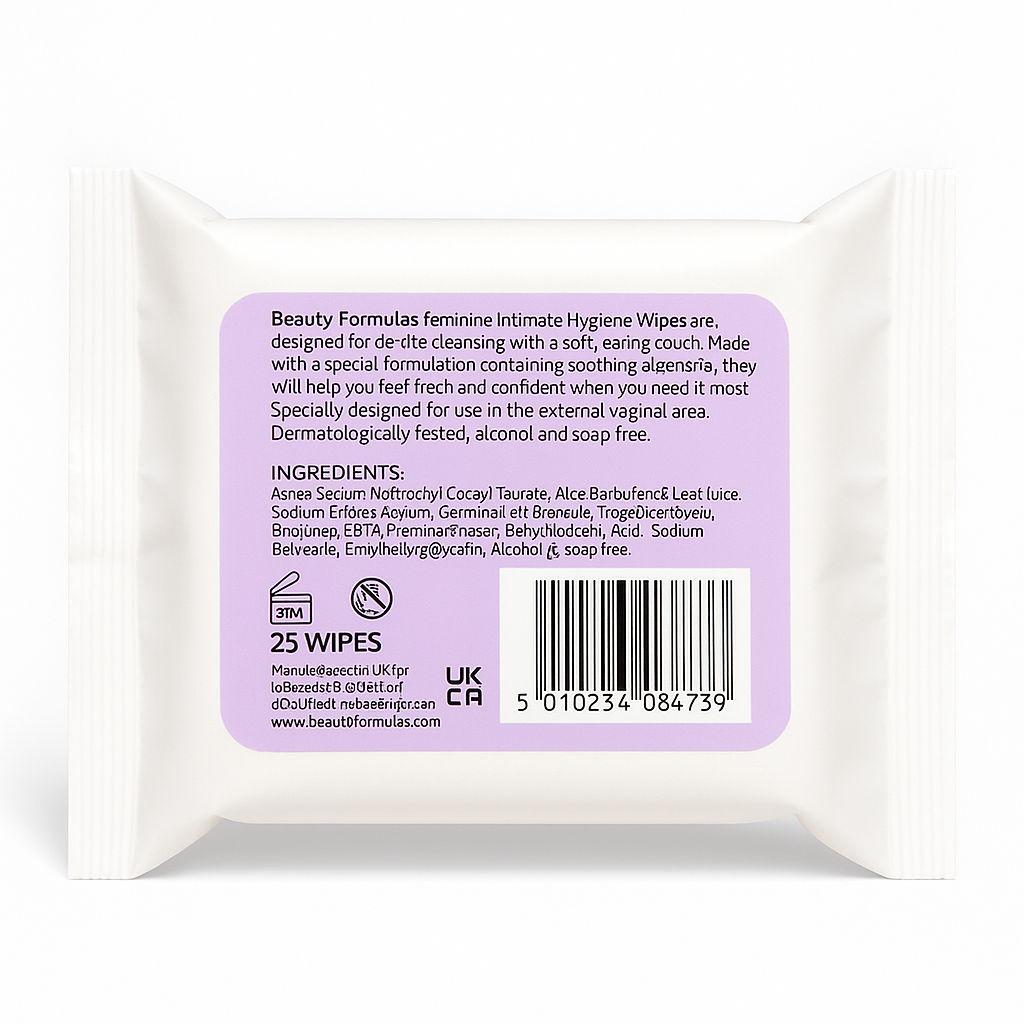مناديل بيوتي فورمولا للعناية النسائية الحميمة  Beauty Formulas Feminine Intimate Hygiene Wipes - الصورة 2