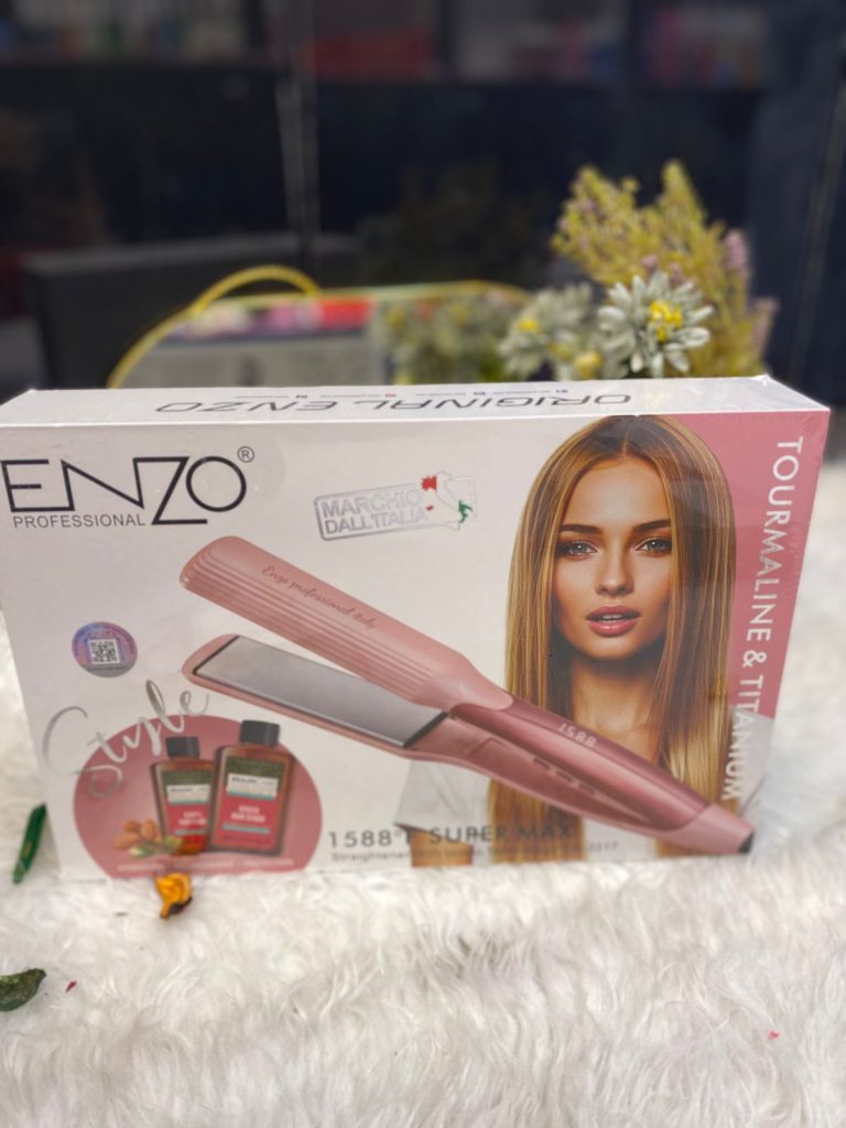 مكواة فرد الشعر ENZO Professional Tourmaline & Titanium – موديل 1588 Super Max.