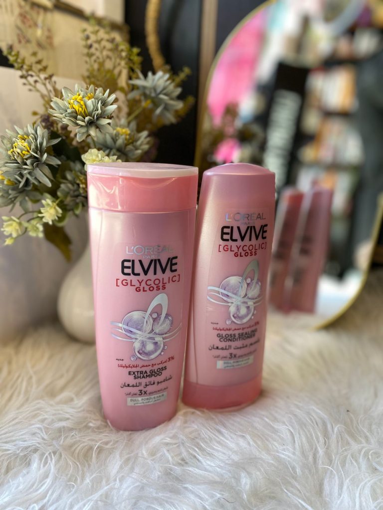 شامبو لوريال إلفيف (Glycolic Gloss) مع بلسم Gloss Steaming
