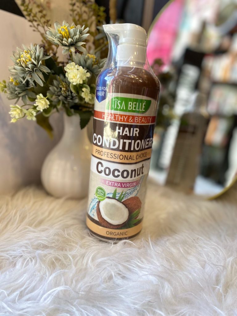 بلسم الشعر من Lisa Belle بجوز الهند العضوي (Extra Virgin Coconut Hair Conditioner – Organic)